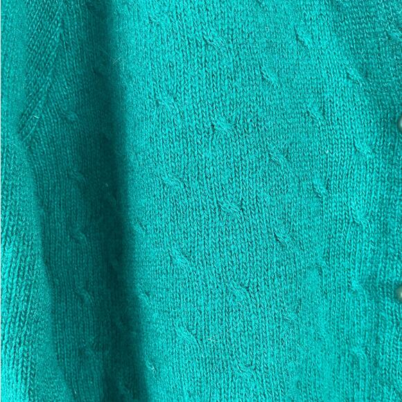 Vintage Lambswool Angora Blend Cardigan Puff Sleeve Holiday Cottage Core Small - Picture 10 of 10